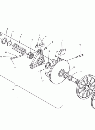 DRIVE CLUTCH - S02ND5BS (4968736873B011)