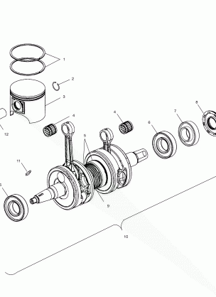 PISTON and CRANKSHAFT - S02NP5CS / S02NE5CS (4973407340D09)