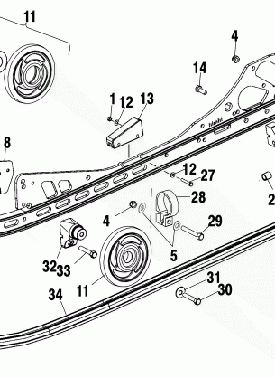 RAIL MOUNTING (M-10) - S02NE5CS (4973407340B12)