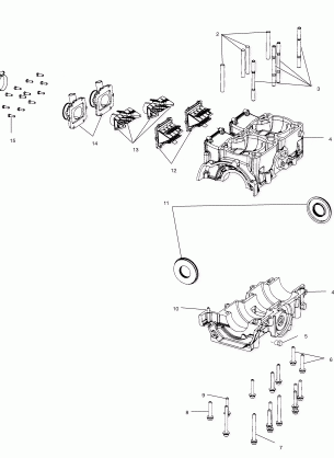 CRANKCASE - S02NP5CS / S02NE5CS (4973407340D04)