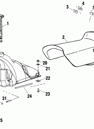 SEAT and GAS TANK - S02NP5CS / S02NE5CS (4973407340A04)