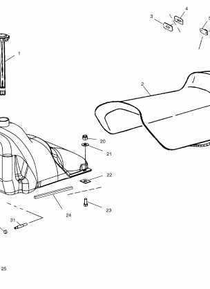 SEAT and GAS TANK - S02NP6ES / S02NE6ES (4973427342A04)