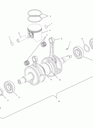 PISTON and CRANKSHAFT - S02NE8CS / S02NP8CS / CSA / CSB (4973467346D07)