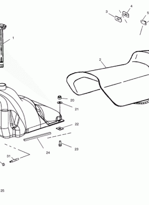 SEAT AND GAS TANK - S01NP6ES (4961536153A004)