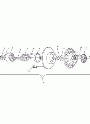 DRIVEN CLUTCH - S01SR5BS (4960336033B010)