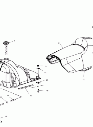 SEAT AND GAS TANK - S01SR5BS (4960336033A004)