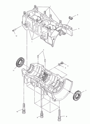 CRANKCASE - S01SU4BS (4961576157C006)