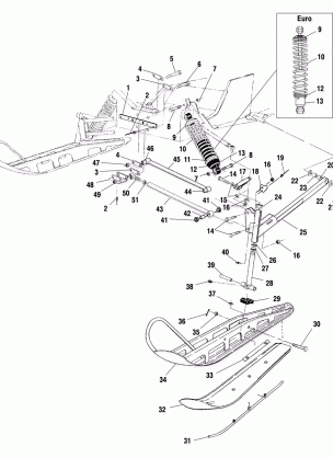 FRONT SUSPENSION and SKI - S01SU4BS (4961576157A013)