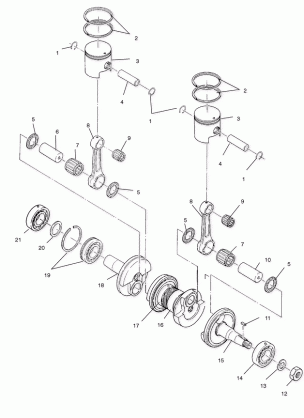 PISTON and CRANKSHAFT - S01NB4BS (4960876087C005)