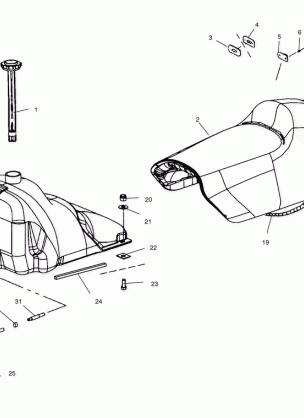 SEAT and GAS TANK - S01NB4BS (4960876087A004)