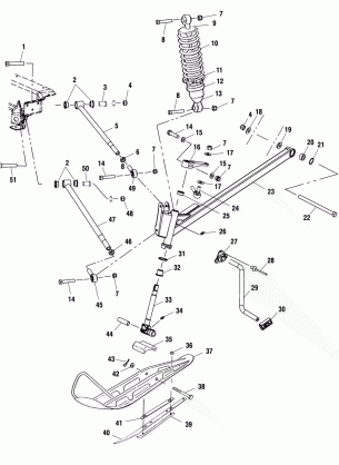 FRONT SUSPENSION and SKI - S01NB4BS (4960876087A013)