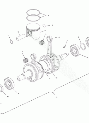 PISTON and CRANKSHAFT - S01ND8BS (4962426242C011)