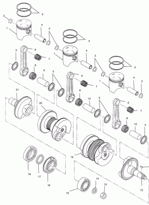 PISTON and CRANKSHAFT - S00SB8AS (4954015401c011)