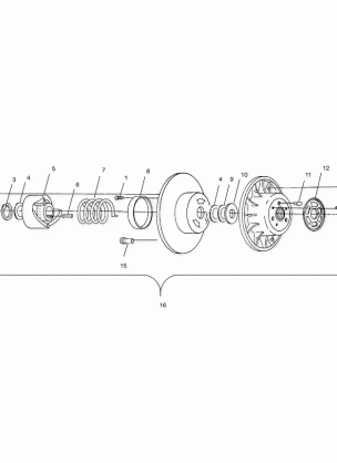 DRIVEN CLUTCH - S00SB8AS (4954015401c003)