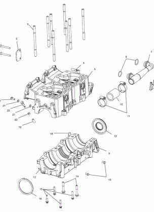 CRANKCASE - S00SR6DS (4954125412c006)