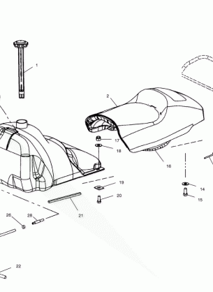 SEAT AND GAS TANK - S00SR6DS (4954125412a006)