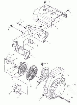 BLOWER HOUSING & RECOIL - S00LD3AS (4953535353c005)