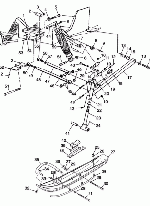 FRONT SUSPENSION and SKI - 099AB7BS (4948424842b003)