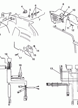 CONSOLE and WIRE HARNESS - 099AB7BS (4948424842a011)