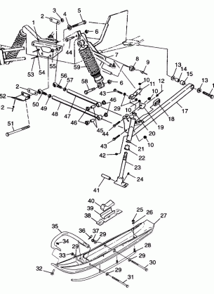 FRONT SUSPENSION and SKI - 099AB8AS (4948434843b001)