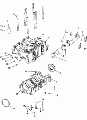 CRANKCASE - 099SR7ASA (4948524852c007)