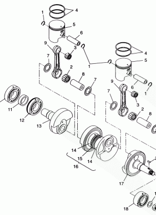 PISTON and CRANKSHAFT - E99SS5BU (4948364836c010)