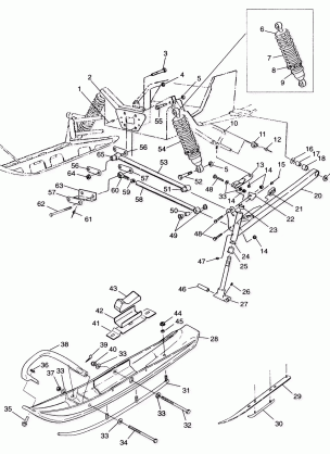 FRONT SUSPENSION and SKI - E99SS5BU (4948364836b003)