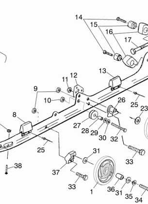 RAIL MOUNTING (SUSPENSION) - 099SX4CS (4948444844b009)