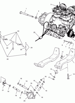 ENGINE MOUNTING - 099SX4CS (4948444844c004)