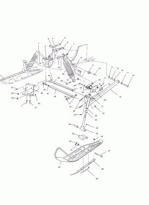 FRONT SUSPENSION and SKI - 099EB4ESA (4948344834b001)