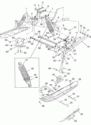 FRONT SUSPENSION and SKI - 099ED4BS (4948304830a013)