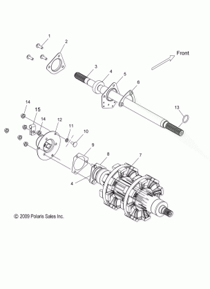 DRIVE TRAIN JACKSHAFT and DRIVESHAFT - S16CS6GSL / GEL (49SNOWDRIVETRAIN11600PRO)