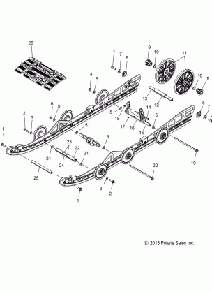 SUSPENSION REAR and TRACK - S16CT5 ALL OPTIONS (49SNOWSUSPRR14550144)