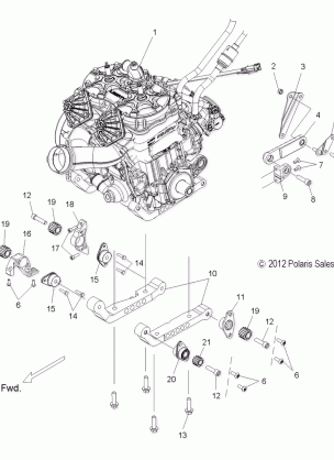 ENGINE MOUNTING - S16CW8 ALL OPTIONS (49SNOWENGINEMOUNT13800LE)