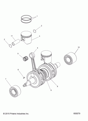 ENGINE PISTON and CRANKSHAFT - S16CW8 ALL OPTIONS (600079)