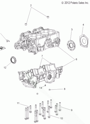 ENGINE CRANKCASE - S16CW8 ALL OPTIONS (49SNOWCRANKCASE138LE)