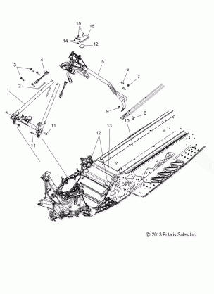 CHASSIS CHASSIS ASM. and OVER STRUCTURE - S16CW8 ALL OPTIONS (49SNOWCHASSISFRT214SBASLT)