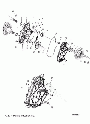 DRIVE TRAIN CHAINCASE - S16CW8 ALL OPTIONS (600153)