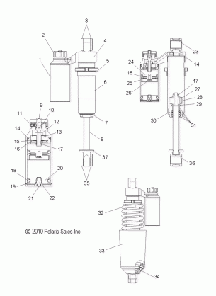 SUSPENSION SHOCK FRONT TRACK - S16CW8 (49SNOWSHOCKFRONT7043634)