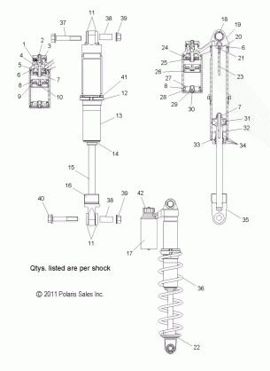 SUSPENSION SHOCK IFS - S16CW8 ALL OPTIONS (49SNOWSHOCKIFS7043731)