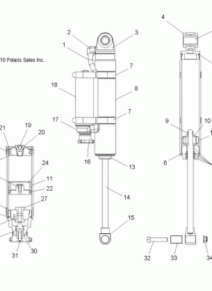 SUSPENSION SHOCK REAR TRACK - S16CW8 (49SNOWSHOCKREAR7043635)