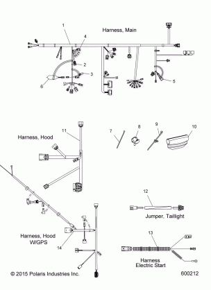 ELECTRICAL WIRE HARNESS - S16CW8 ALL OPTIONS (600212)