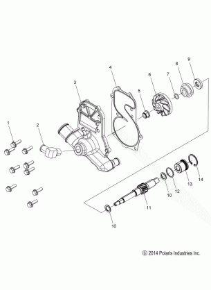 ENGINE WATER PUMP - S16DA6PEL / PSL (49SNOWWATERPUMP158CH)