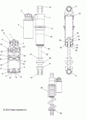 SUSPENSION SHOCK FRONT TRACK INTL (7044121) - S16DA6PEL (49SNOWSHOCKFRONT7043956)