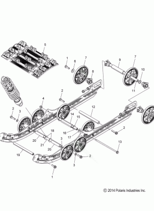 SUSPENSION REAR and TRACK - S16DF6PE / PEL ALL OPTIONS (49SNOWSUSPRR15PROS)