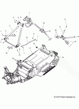 CHASSIS CHASSIS ASM. and OVER STRUCTURE - S16DF8 ALL OPTIONS (49SNOWCHASSISFRT215PROS)