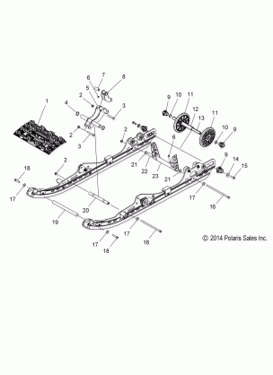 SUSPENSION REAR and TRACK (INDY) - S16CB6 ALL OPTIONS (49SNOWSUSPRR15INDY)