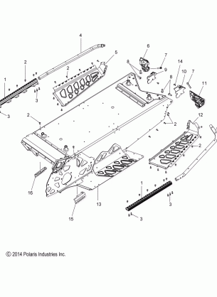 CHASSIS TUNNEL and REAR ASM. - S16DR6PE / PEL ALL OPTIONS (49SNOWCHASSISRR15PROSB)