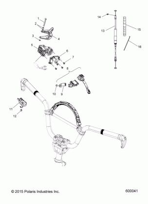 ENGINE THROTTLE CONTROL ASM. - S16EC8 / EG8 ALL OPTIONS (49SNOWTHROTTLE13RMK)