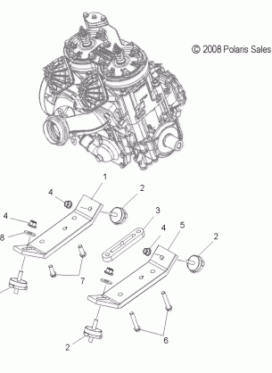 ENGINE MOUNTING - S16MX6JSA / JEA (49SNOWENGINEMOUNT09600RACE)